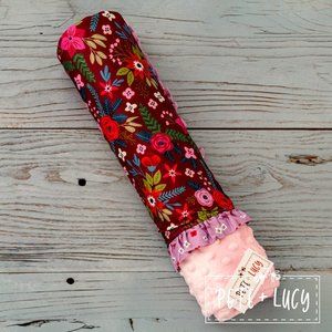 Pete and Lucy Folkloric Floral Minky and Milk Silk Cuddle Blanket